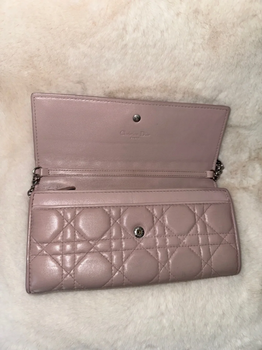 DIOR Quilted Mauve Leather Cannache